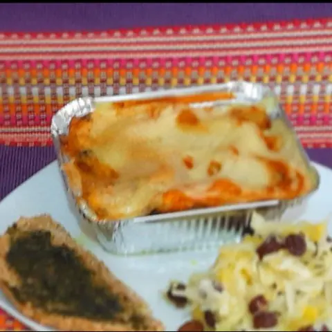 Lasagna vegana de la casa